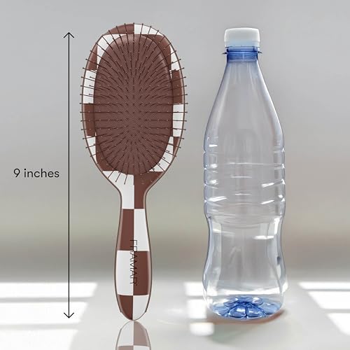 FRAMAR Hair Brush Detangler – Wet Hair Brushes For Women, Womens Hair Brush, Hair Accessories, Hairbrush For Women, Cepillos Para Cabello, Reduces Breakage – Detangle Brush - Chocolate - color: Chocolate Checkered