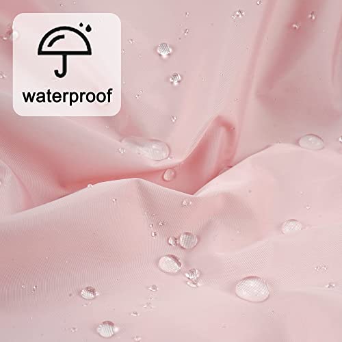 Edoneery Reusable Shower Caps for Women, Waterproof Long Hair Bonnet | Washable Design, Wide Elastic Band, Large Fit, Holds Long Hair, Braids Friendly, Bath Accessories, Spa, Travel - color: Pink
