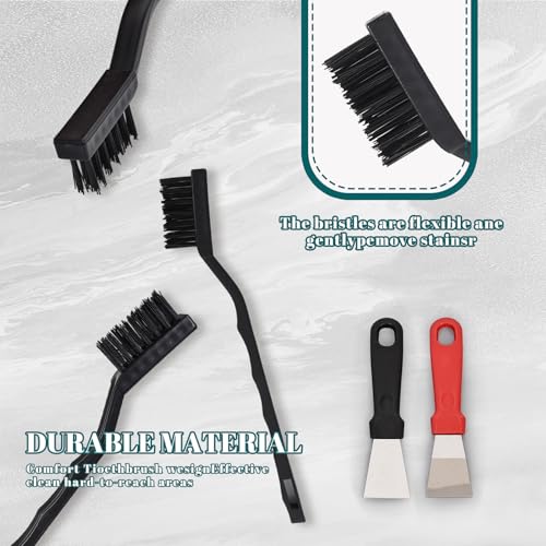 15 PCS Mini Nylon Brush Set，Masonry Brush Nylon Bristle | for Cleaning Welding Slag and Rust，Curved Handle Brush (Nylon, 15) - style: Nylon