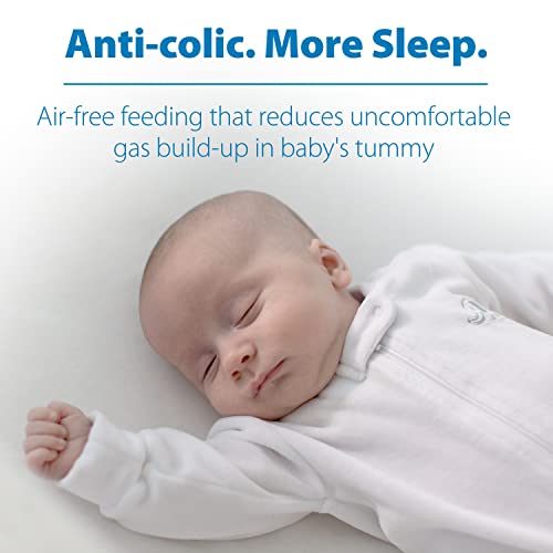 Dr. Brown's Anti-Colic Options+ Narrow Breast to Bottle Pump and Store Feeding Set with Slow Flow Nipples, Baby Bottle Travel Caps and 100% Silicone HappyPaci One-Piece Pacifier - color: Clear