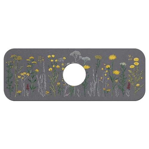 Faucet Fast Absorbent Pad - Colorful Wildflower , Suitable For Kitchen, Bathroom, Island And Other Scenes - color: Colorful Wildflower