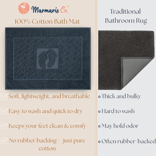 100% Turkish Cotton Bathroom Floor Towel, 4 Pack, Soft Bath Mat Towel, Quick-Drying, Machine Washable, Absorbent, Hotel & Spa Quality, 20x27.5 (4, Grey) - color: Grey, size: 4Pack