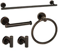 Oil Rubbed Bronze Bathroom Hardware Accessories Set 5 Piece, Stainless Steel Towel Bar Set 24 Inch,Toilet Paper Holder,Towel Ring Holder,Towel Rack Set,Brushed Bronze Bathroom Accessories Kit - color: Oil Rubbed Bronze