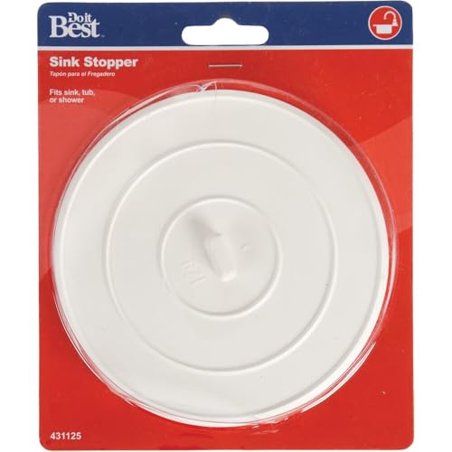 Do it Best 431125 Do it Rubber Sink Stopper, 5-Inch, White