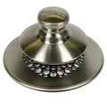 Watco Universal NuFit Push Pull Stopper, Silicone, 3/8 in or 5/16 in Combo Pin, Friction Pin, Grid, Universal Bathtub Drain Stoppers, Easy Install, Hair Catcher, Replacement Tub Drain, Brushed Nickel - color: Brushed Nickel