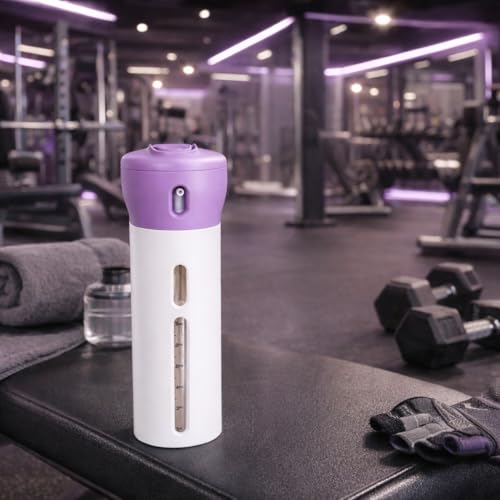 Travigo 4-in-1 Travel Dispenser Bottle, TSA Approved, Leak Proof, Four Reusable 1.4 oz. (40 mL) Toiletry Containers for Shampoo, Conditioner, Soap, Lotion, Skincare (Purple) - color: 1 Dispenser (Purple)