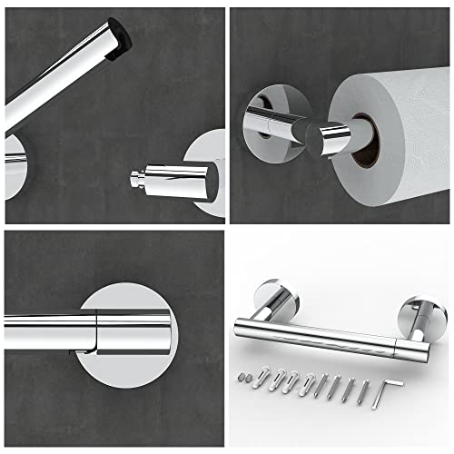 RARXTR Toilet Paper Holder Chrome SUS304 Stainless Steel Double Post Pivoting Polish Chrome Toilet Paper Roll Holder Wall Mounted Toilet Tissue Holder for Commercial Bathroom RV, Polished, 2 Pack - color: Chrome, size: Wall Mount 2 Pack