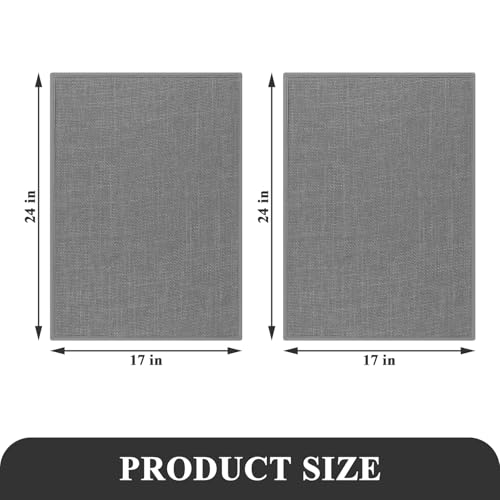 SHACOS Bath Mat Set of 2, Ultra Thin Washable Bathroom Rugs, No Slip Rubber Bath Rugs for Bathroom, Quick Dry Absorbent Bathroom Mat for Shower Outside Floor Toilet Sink (17"x24"+17"x24") - color: Grey, size: 17"x24"+17"x24"