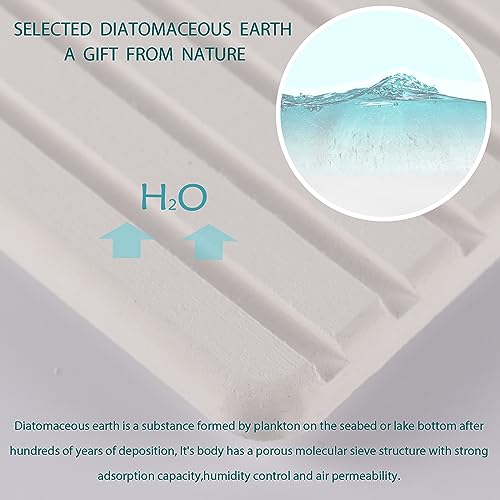 NiuYichee 2 PCS Water Absorbent diatomite Coasters, 9.5" x 5.5" Water Absorbing Stone Tray for Sink, Stone Drying mat for Kitchen Counter, Stone soap Tray Used for Hand Soaps & toiletries & Plants - color: White, size: 9.5 x 5.5 inches