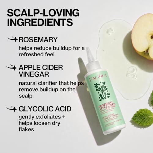 Pacifica Scalp Detox Tonic – Scalp Exfoliator with Glycolic & Salicylic Acid for Clarifying Build Up & Purifying – Infused with Rosemary to Support an Itchy, Dry Head – Vegan & Cruelty-Free – 5 oz - style: Scalp Detox Tonic
