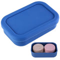 Silicone Travel Soap Bar Holder, Leak Proof Soap Case with Draining Layer, Portable Travel Soap Container for Shampoo & Conditioner Bar, Ideal for Bathroom, Gym, Camping (Blue) | Slip-Resistant Portable Bar Soap Holder for Shower Bathroom Gym Camping(Blue