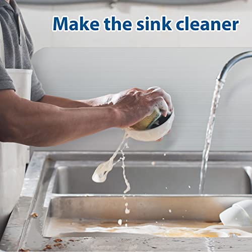 Therwen 2 Pcs Stainless Steel Side Splash Guard for Sink 26 x 12 Inch Wall Mount Guard with Screws Commercial Restaurant Hand Sink and Compartment Prep Sink Kitchen Sink Splash Protector Supply - size: 26 x 12 Inch