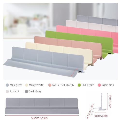23" Ultra Silicone Sink Splash Guard Released in 2026,Self-Draining Water Splash Guard for Kitchen Sink,Bathroom and Island,with 3.5" High Splash Guard & 7 Strong Suction Cup (Grey) - color: Gray
