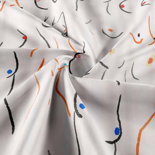 JAWO Fun Boobs Shower Curtain,Funny Shower Curtains, Pink Nude Female Body Hilarious Art Fabric Bathtub Curtains Set Accessories,Cute Boob Women Female Body Abstract Bathroom Curtain with Hook - color: Pink, size: 69"W x 75"L (Pack of 1)