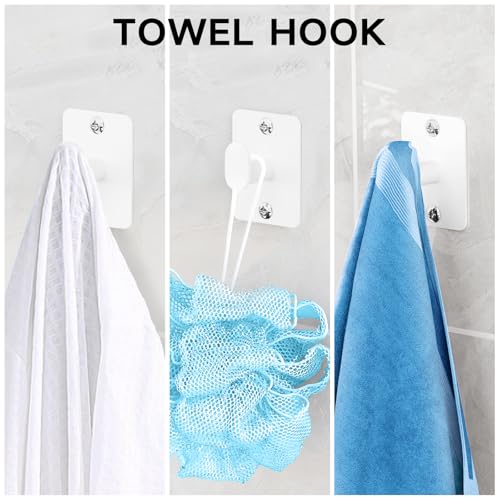 KLJKPA Bathroom Accessories Set, 4-Piece White Bathroom Hardware Set | 24 inch Towel Bar, Towel Racks for Bathroom, Robe Towel Hooks, Toilet Paper Holder Wall Mounted - color: White (4 Piece), size: 24 inch