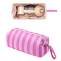 RSRSLEII Large Striped Hair Tools Travel Bag,Waterproof Hair Styling Accessories Storage Case for Shark FlexStyle, Dyson Airwrap Hair Dryer,Curling Iron,Straightener,Revlon Hair Tools(22Rose Red&Pink) - color: 22Rose Red&Pink
