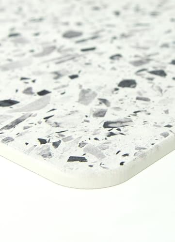 FloorPops Terrazzo Grey Quick Dry Diatomite Non Slip Stone Bath Mat - color: Terrazzo Grey Stone