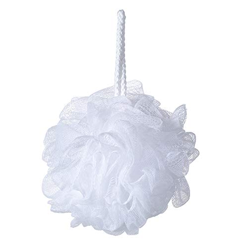 Bath Sponge Loofah Shower Pouf White Mesh Shower Puff Pack of 6 (35g/pcs)