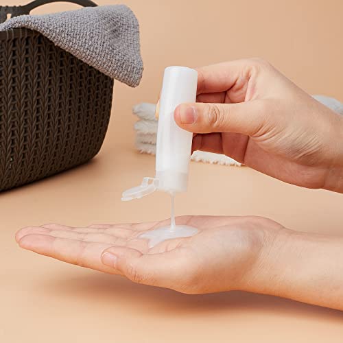BENECREAT 10 Pack 18ml 0.6oz Small Travel Squeeze Bottles Refillable Makeup Foundation Container Travel Essentials Sample Bottles for Toiletries, Shampoo Toner Cosmetic - size: ['18 ml']