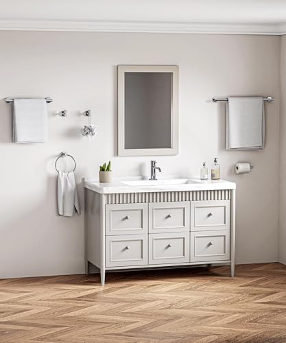 12 Pcs Chrome Bathroom Accessories Set, HOMEMYSTIQUE SUS304 Stainless Steel Bathroom Hardware Set, Bath Towel Bar Set, Toilet Paper Holders, Towel Rings Racks, Robe Towel Hooks - color: Chrome, size: 12 Pieces
