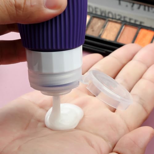 Mrsdry 16 Pack Travel Bottles Set, TSA Approved Leak Proof Silicone Squeezable Containers for Toiletries, Refillable Travel Accessories for Conditioner, Shampoo, Lotion & Body Wash Accessories - color: Purple, size: Mudium