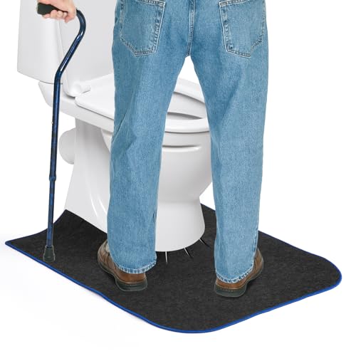 Upgrade Round Commode Potty Training Mats for Boys, Toilet Training Mats, Potty Training Toilet Rugs, Toilet Rugs u Shaped Washable,Toilet mats for Bathroom(4 Pack, Dark Grey) - color: Dark Grey