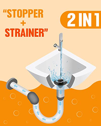 Tgosomt Bathroom Sink Stopper, Bathroom Sink Drain Strainer, Revolutionary Bathroom Accessories and Essentials (Matte Black) - color: Matte Black, size: 1 Pack