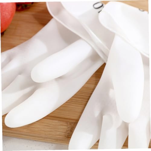 Kitchen Cleaning Gloves Waterproof Household Latex Plastic Steel Protective Gloves Anti-slip for Home and Toilet Use Size L 4 Pairs Set