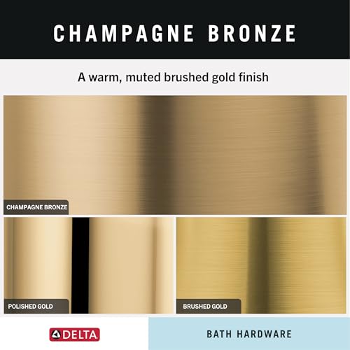 Delta Faucet 41550-CZ Contemporary Tissue Holder/Assist Bar, Champagne Bronze - color: Champagne Bronze, size: (Pack of 1)