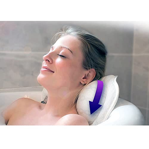 Luxury Ergonomic Bath Spa Tub Relax Pillow Cushion Headrest Neck Back Support