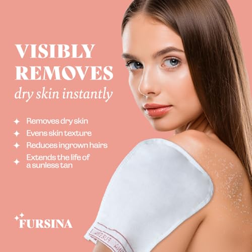 Exfoliating Glove - Turkish Hammam Mitt for Bath, Exfoliating Body Scrubber Mitt, Dead & Dry Skin Remover for Body, Great for Spray Tan Removal, Smooth Skin Surface (1 Count) - color: 1 Count