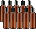 TUZAZO 10 Pack 3.4 oz Amber Plastic Travel Bottles for Toiletries TSA Approved Leakproof Travel Size Containers Empty Small Plastic Shampoo Lotion Bottles - color: Amber