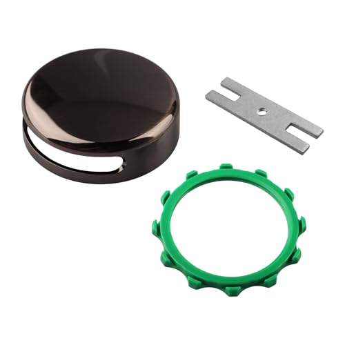 18009-BN Brushed Nickel Bathtub Overflow Plate Kit, 3-1/8" Snap-On Installation Overflow Drain Cover, Replacement Plate Fits Most Standard-Sized Bathtubs Drain