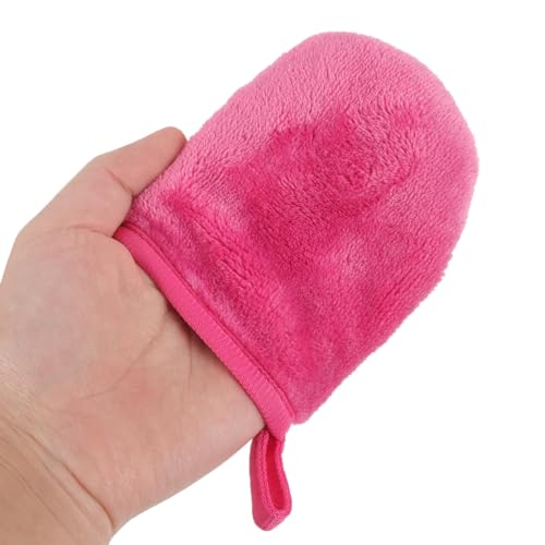 Facial Cleansing Gloves Makeup Remover Mitts Set of 6 Soft Reusable Gloves for Daily Skincare Routine and Travel 4.92X3.93 Inches