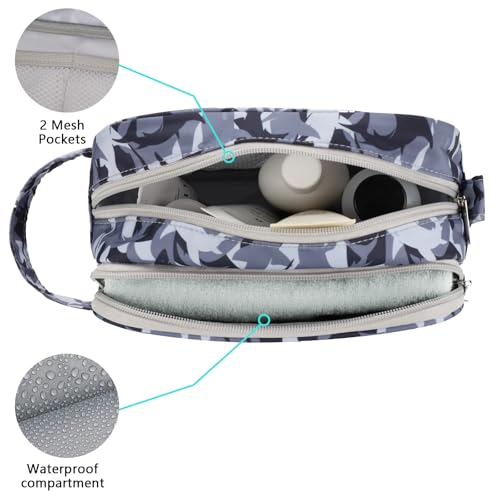 Shark Kids Toiletry Bag for Boys, Travel Toiletry Bag for Little Young Boys Waterproof Hanging Wash Bag Toddler Traveling Toiletries, Camo Black - color: Black Shark
