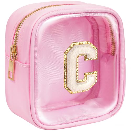 KOTORA Travel Clear Makeup Bag Toiletry Bag, Make up Bag Waterproof Toiletry Bags for Women Cosmetic Bag Preppy Stuff Brithday Gifts for Women Personalized Pink Mother Girlfriend Wife Gifts - color: Pink, style: C