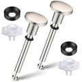 Enhon 2 Set Tub Spout Diverter Repair Kit, Includes 2 x Diverter Valve Stems, 2 x Cup Seals and 2 x Gates, Bathroom Shower Bathtub Leaky Faucet Repair Replacement Parts(Brushed Nickel,Classic) - color: Brushed Nickel