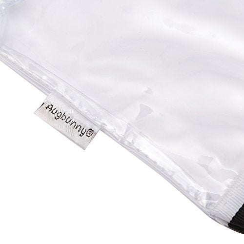 Multi-purpose Waterproof Clear Vinyl Zippered Toiletry Cosmetics Makeup Pouch With French Tape 4-pack - size: Large