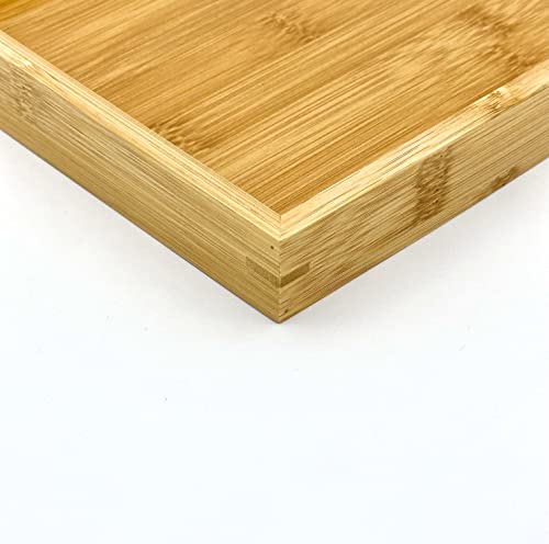 Natural Bamboo Serving Tray Platter 13 x 9 Rectangular, Bamboo - color: Bamboo, size: 13" x 9" x 1.2"