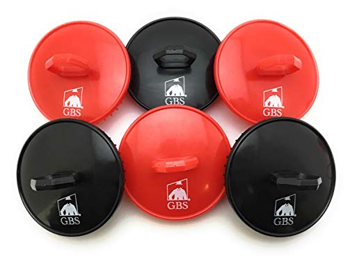 G.B.S Stylish Easy to Hold Hair Scalp Shampoo Brush #100 Scrubber Helps to Remove Dandruff, Promotes Hair Growth Head Massager Brush for Home, Office, Travel, Gym Pack of 6 (3 Black, 3 Red) - color: 3red/3blk