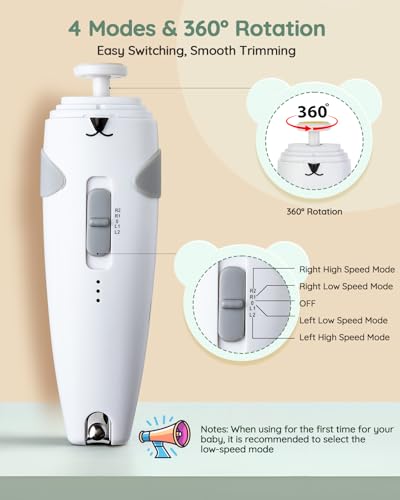 Lilian&Gema Baby Healthcare and Grooming Kit, 28-in-1 Rechargeable Nail Trimmer Electric Set, Dual Auto Light Baby Nail Care Kit, Portable Newborn Nursery Health Care Set for Infant Toddlers Boy Girl - color: Grey
