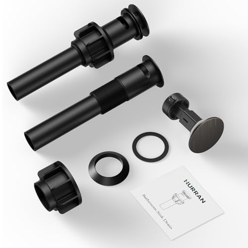 Bathroom Sink Drain with Overflow with Hair Catcher Anti-Clog Sink Strainer | Hurran Bathroom Sink Stopper for 1.75" Hole, Plastic Pop-up Drain for Bathroom Vanity Vessel Sink, Oil Rubbed Bronze, 2 Pack - color: Oil Rubbed Bronze X 2
