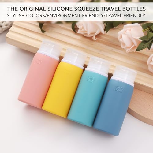 Muslish 21 Pack Travel Bottles for Toiletries, Leak-Proof TSA Compliant Silicone Travel Size Containers for Shampoo and Conditioner, BPA Free with Toiletry Bag (Yellow) - color: Yellow