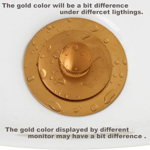 Artiwell Push & Lock Tub Trim Set with Single-Hole Overflow Faceplate, Bathtub Conversion Kit Assembly with Conversion Bar, Universal Fine/Coarse Thread, No Putty Installation (Brushed Gold) - color: Brushed Gold
