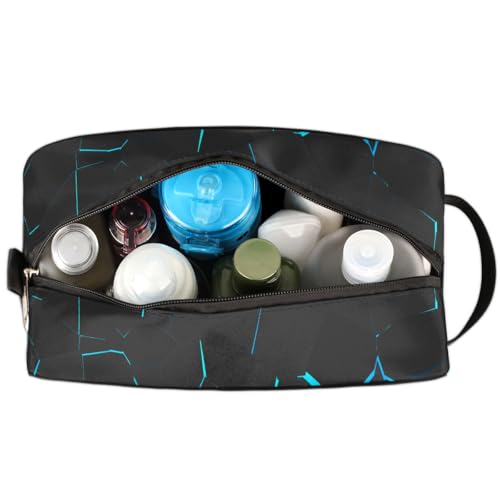 Kids Travel Toiletry Bag - Waterproof Hanging Cosmetic Hygiene Bags for Boys Men - Large Shave Kit for Toiletries Accessories Bathroom Stuff, Blue Baseball - color: Blue Baseball