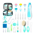 Baby Healthcare and Grooming Kit, 28 in 1 Portable Baby Essentials Kit Electric Nail Trimmer Set with Gas Relief Hair Brush Comb Nasal Aspirator for Newborn Boys Girls (Green) - style: 28 Kits-Green