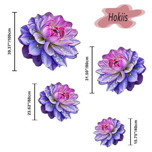 Floral Diatomaceous Earth Floor Mat 3D Flowers Pattern Bath Mat Non-Slip Bath Rug Safe Absorbent Quick Drying Bathmat Suitable for Bathroom Kitchen Entrance (Style 4, 31.5"/80cm) - color: Style 4, size: 2'8" x 2'8" (Flower)