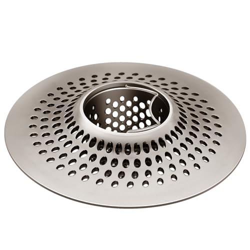 LEKEYE Shower Drain Hair Catcher/Bathroom Drain Cover/Bathtub Drain Strainer/Shower Stall Drain Protector(Brushed Nickel) - color: Brushed Nickel
