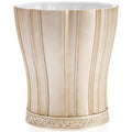 Creative Scents Victoria Beige Bathroom Trash Can Wastebasket 1.3 Gal / 5L | Decorative Round Waste Basket for Bathroom, Bedroom , Powder Room or Living Room Decor - style: Trash Can