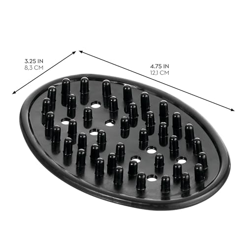 iDesign Soap Saver for Bar Soap - Soap Dish Holder for Bathroom Sink - Set of 3 - Black - color: Black, style: Pack of 3